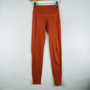 Thrive Societe Muted Orange Full Length‎ Yoga Exercise Pants Leggings Womens XS